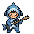 Shark Costume Bassist