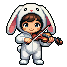 Bunny Costume Violinist