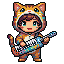 Cat Costume Keytarist