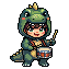 Dino Costume Drummer
